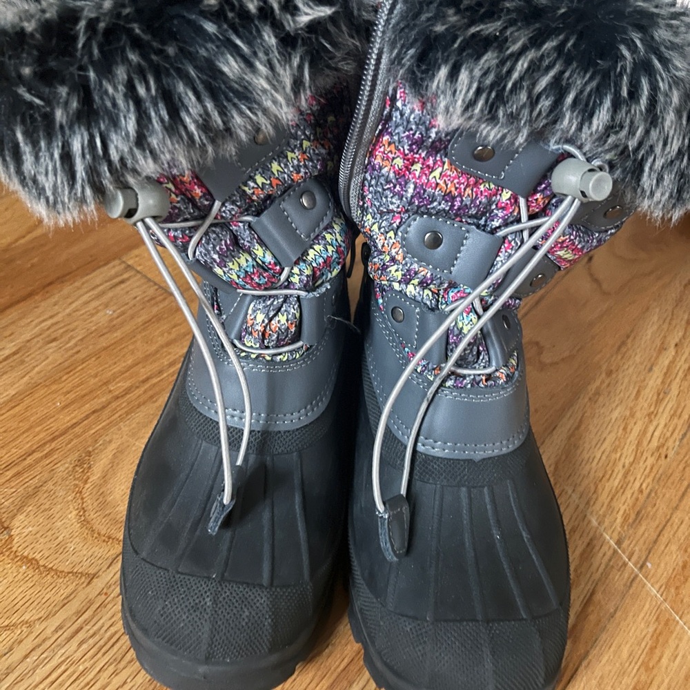 Colorful Fur-Lined Winter Boots